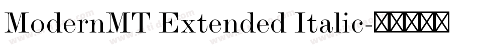 ModernMT Extended Italic字体转换